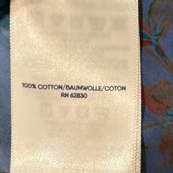 Land’s End Floral Dip-Dye Roll-Tab Poplin Boyfriend Tunic Shirt Size XL - Picture 4 of 6